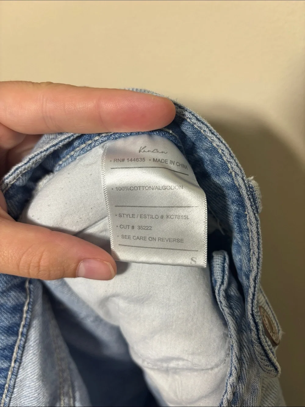 KanCan Light Blue Distressed Roll-Hem Jean Shorts